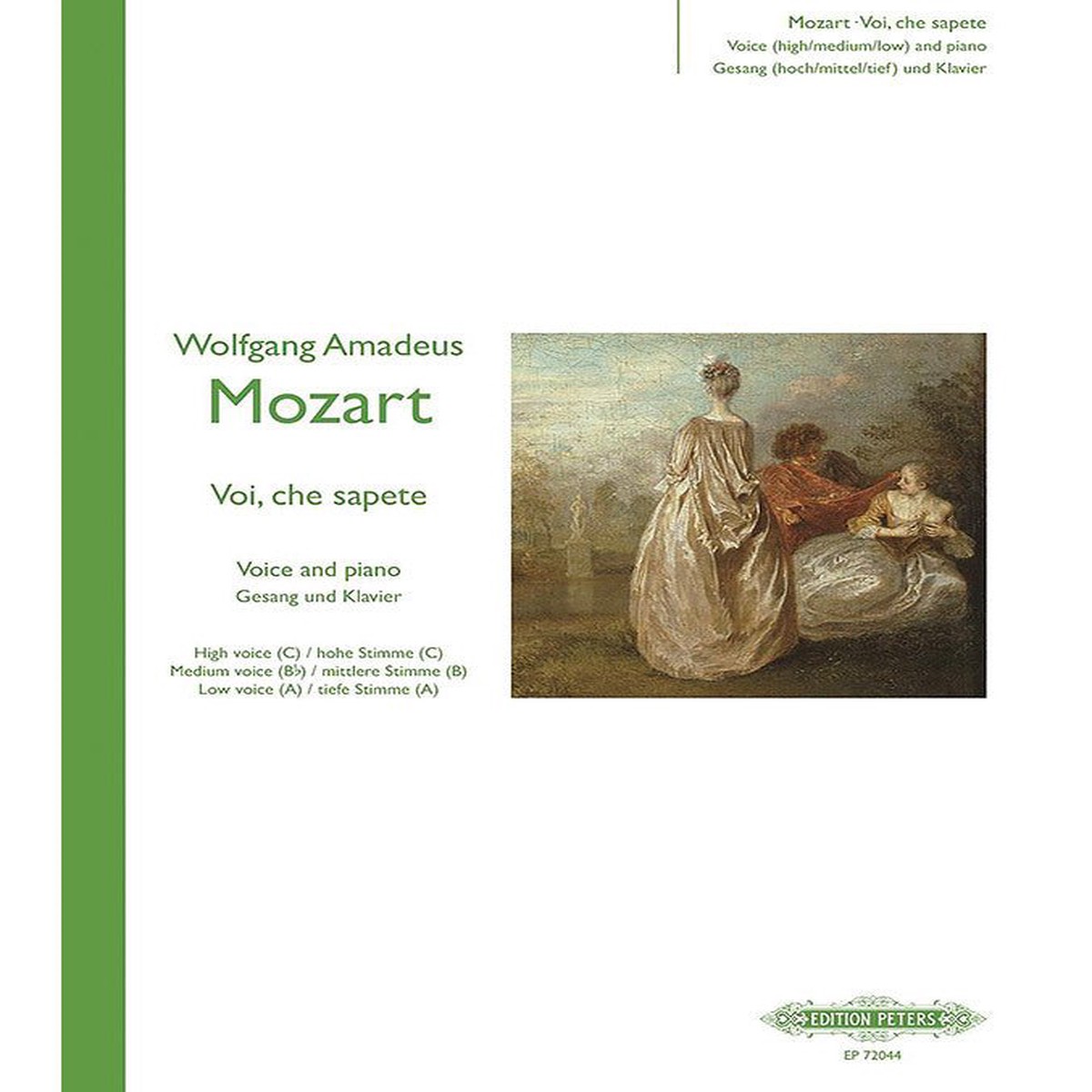 Mozart, W.A. - Voi, che sapete for Voice and Piano